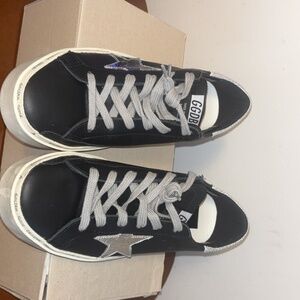 Golden Goose Hi Star  (black/silver)